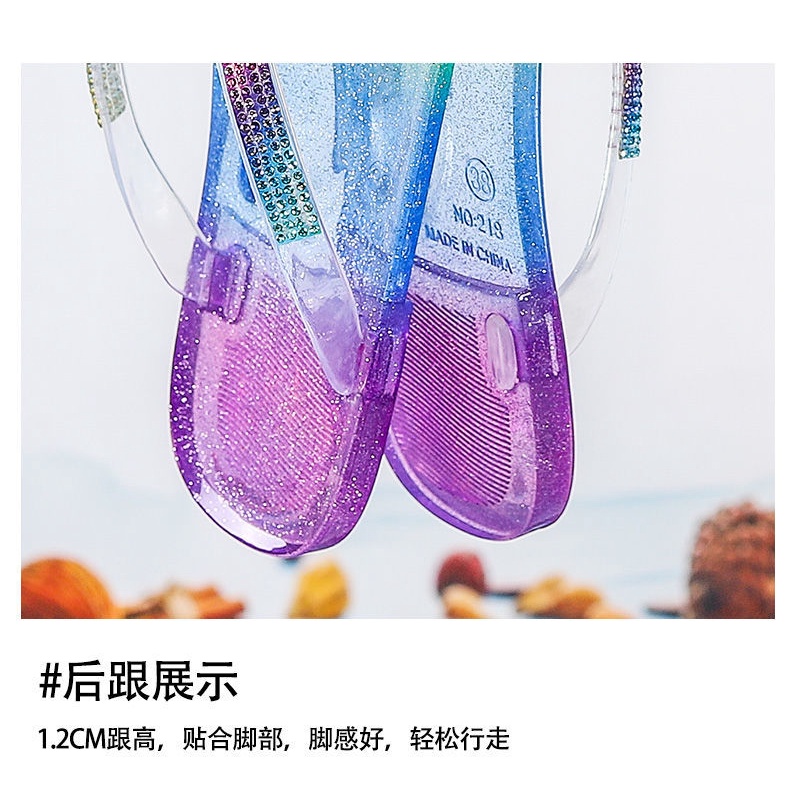 Dép Sandal 3RXT Đế Phẳng Chống Trượt Đính Kim Cương Màu Sắc Thời Trang Mùa Hè 2022 Dành Cho Bạn Nữ