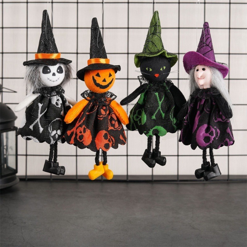 Búp Bê Nhồi Bông Hình Phù Thủy Bí Ngô Hoạt Hình Sáng Tạo Trang Trí Nhà Cửa Dịp Halloween