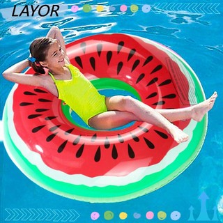 Lay phao bơi cao su 90cm hình tròn họa tiết trái cam / dưa hấu xinh xắn cho bé