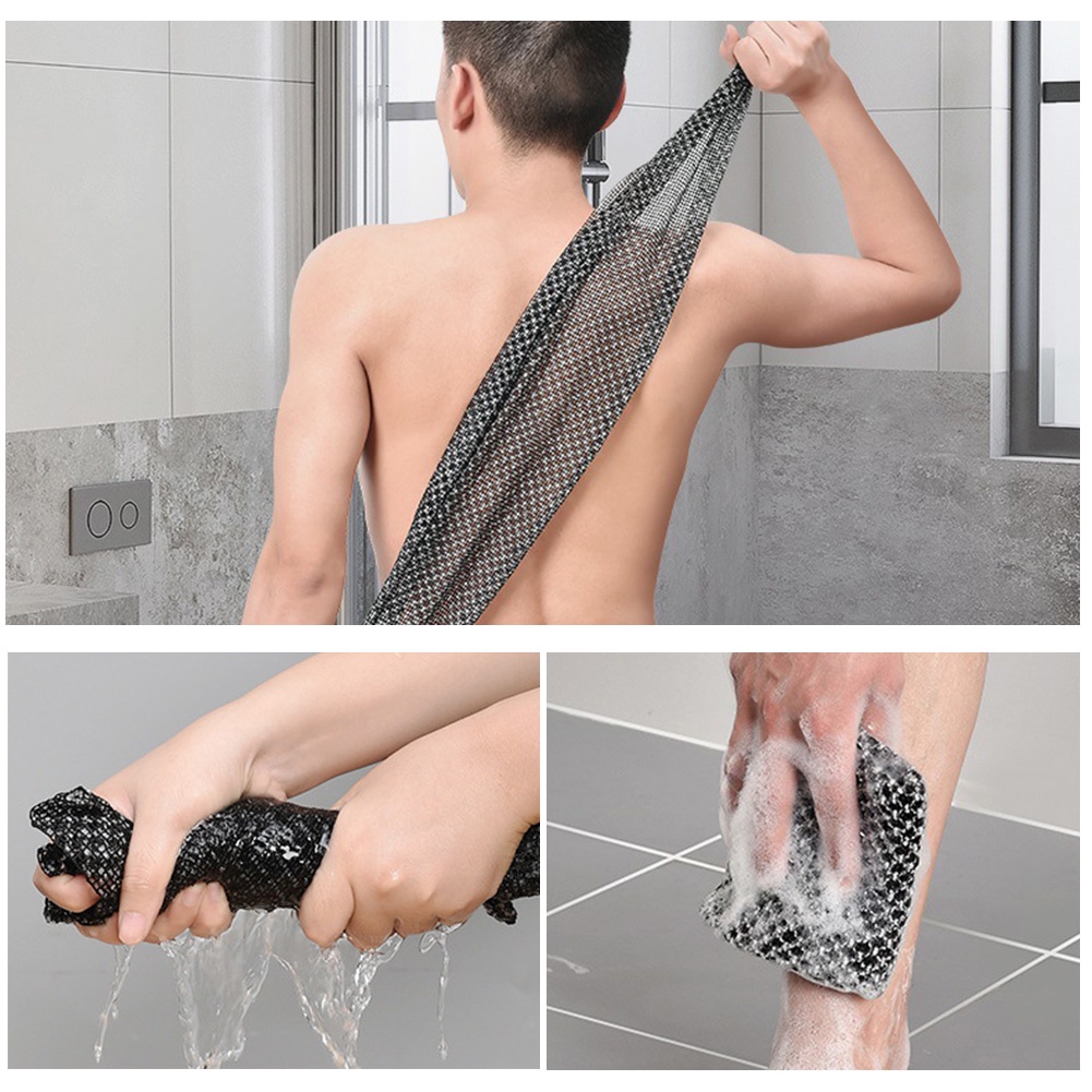 Khăn Tắm Nhẹ Nhàng Tạo Bọt Và Dải Chà Lưng