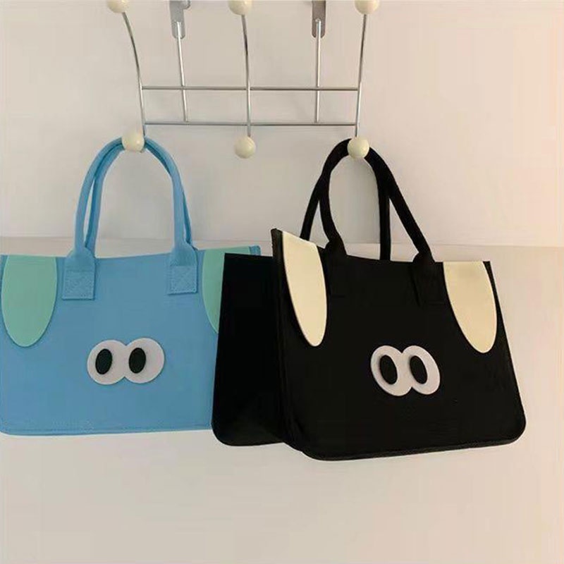 Túi Xách Cầm Tay Bằng Vải Nỉ Dễ Thương Giá Rẻ Cho Nữ