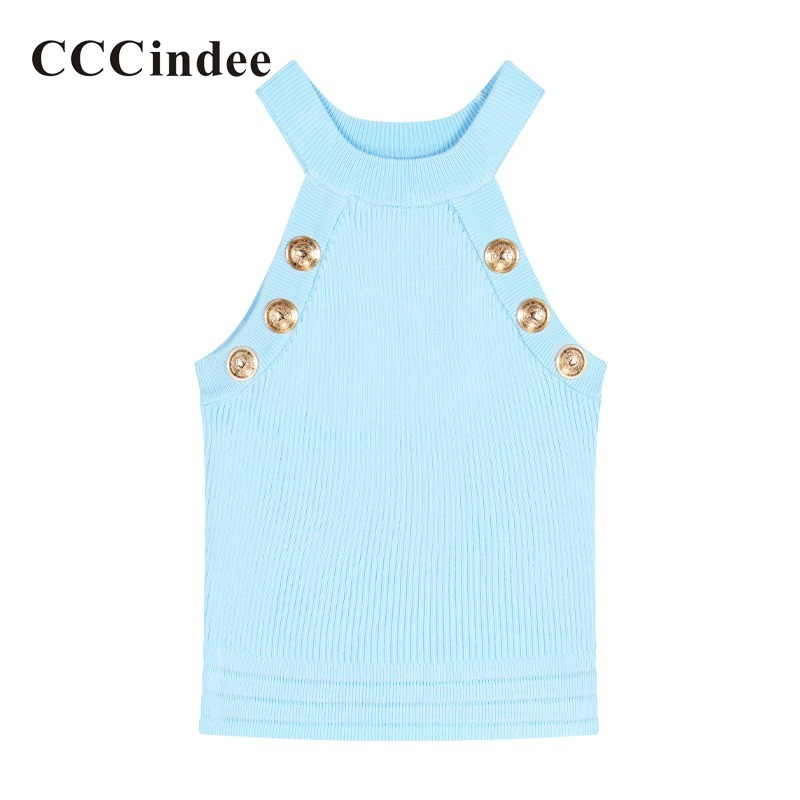 Áo Hai Dây Dệt Kim Dáng Ôm Màu Trơn Thời Trang Mới 2023 Dành Cho Bạn Nữ