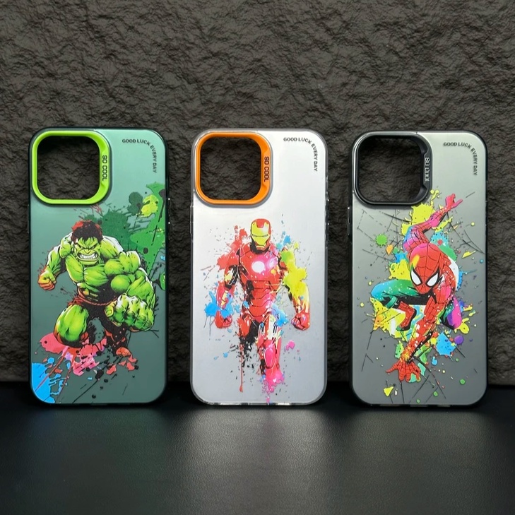 Ốp Lưng iPhone Tranh Sơn Dầu Dòng Anh Hùng Cho iPhone 14 13 12 11 Pro Max Case
