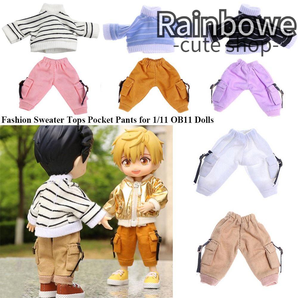 Áo Sweater Dệt Kim Màu Cầu Vồng Xinh Xắn Cho Búp Bê