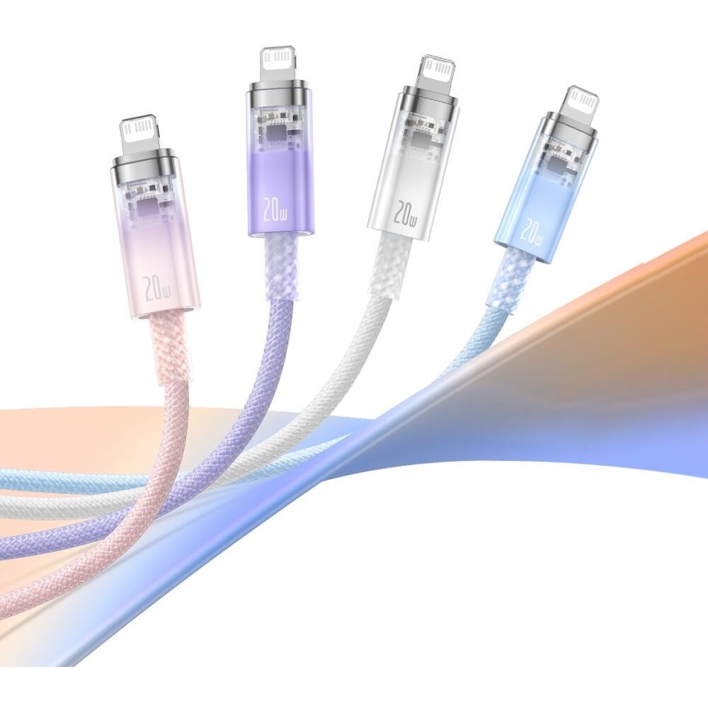 Dây sạc tự ngắt 20W Baseus Explorer Cáp chống quá tải dòng điện thông minh dùng cho 11 12 13 14 promax HaiBunStore