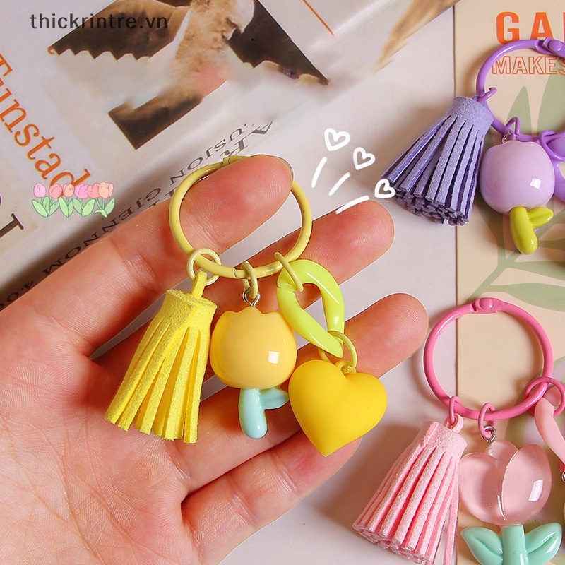 Móc Khóa Hình Hoa Tulip Thời Trang Độc Đáo
