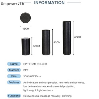 {0mpvswxv1h} Con lăn bọt Yoga Màu Đen 3 kích cỡ 30/45/60 cm thiết bị tập thể dục con lăn massage mới