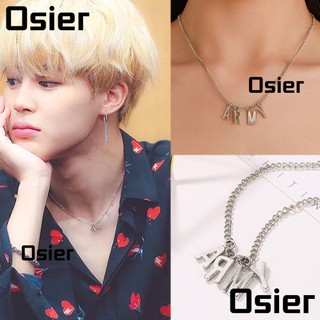 Vòng cổ Mặt Có Khắc Chữ BT21 Thời Trang Dễ Thương Cho Fan BTS