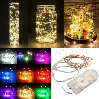 Dây đèn led bằng đồng 1m 2m 3m sử dụng pin trang trí giáng sinh