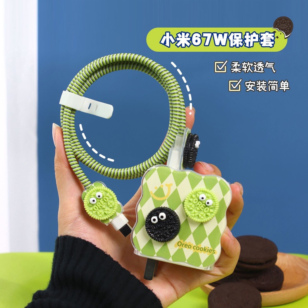 Bộ phụ kiện bảo vệ củ sạc và cáp sạc cho XIAOMI 67W  33W redmi note 12 / 11 / 11 pro / 12 pro / 13 / pro / k60 / k50 MDY-11-EZ / MDY-14-E / MDY-12-EH