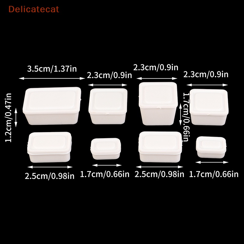 1 Bộ Hộp Cơm Bento Màu Trắng Tỷ Lệ 1: 12 Dùng Trang Trí Nhà Búp Bê