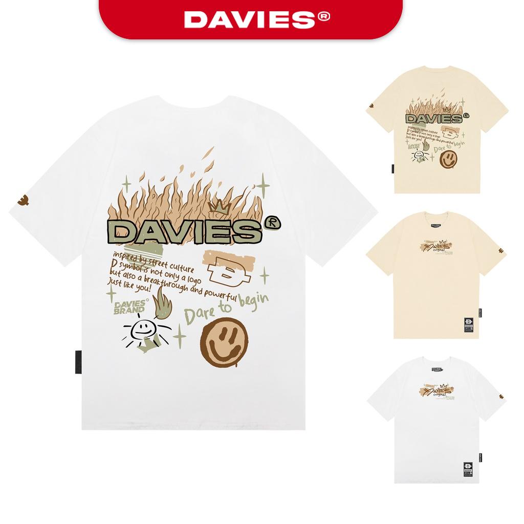 Áo thun nam nữ form rộng tay lỡ tee local brand Davies Doodle | D25-T1