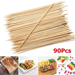 Que xiên tre cấp thực phẩm / xiên tre dùng một lần, xiên thịt nướng, xiên trái cây / que dài bằng gỗ tự nhiên để nướng trái cây dụng cụ bbq /
