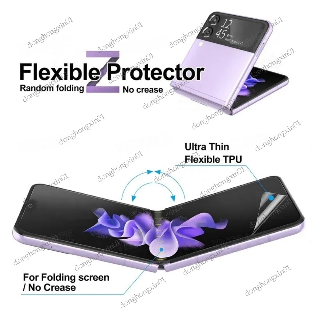 Kính Cường Lực Hydrogel Mềm Nhám Bảo Vệ Màn Hình Cho Samsung Galaxy Z Flip 4 3 ZFLIP3 ZFLIP4