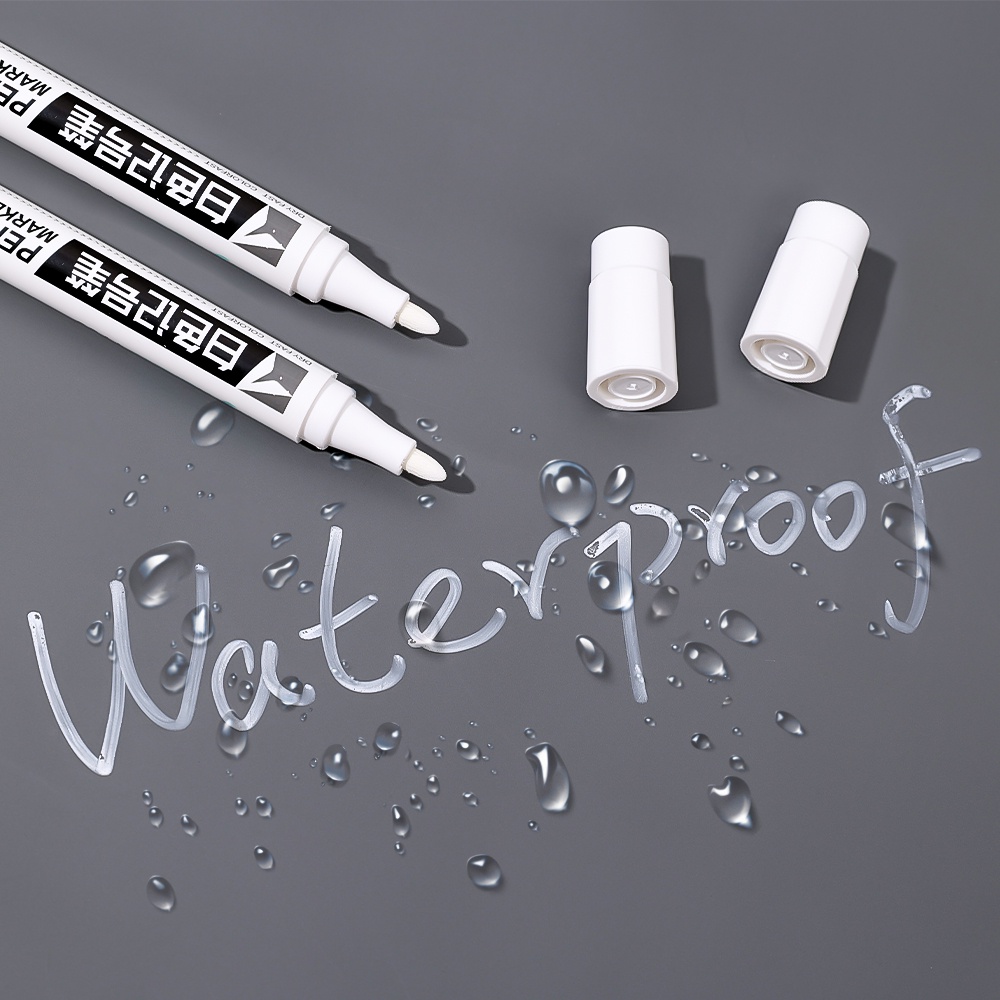 Bút sơn vĩnh viễn bút graffiti bút đánh dấu lốp tự làm phác thảo / bút đánh dấu dầu trắng 1.0-2.0mm / bút không thấm nước dầu không phai màu / văn phòng phẩm viết đồ dùng học tập