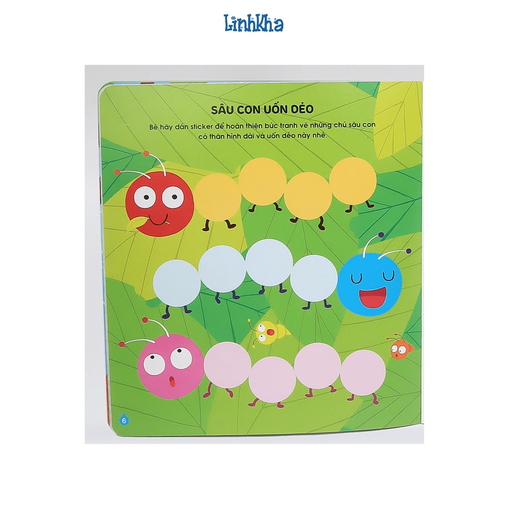 Sách Phát Triển Trí Não Cho Trẻ Qua Tô - Dán Và Nối Hình Đáng Yêu