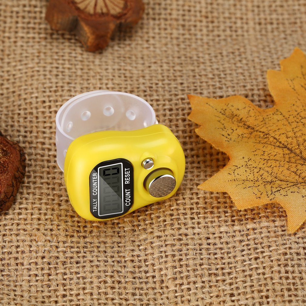 Finger Counter LCD Electronic Stitch Marker Manual Thumb Counter Sewing Ring