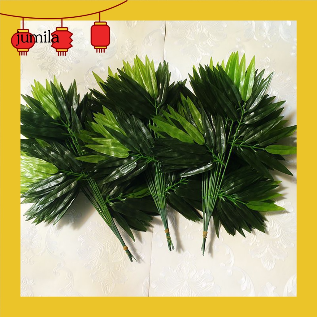 Bộ 10 Lá Tre Nhân Tạo Bằng Nhựa Màu Sắc Tươi Sáng Dùng Trang Trí Nhà Cửa