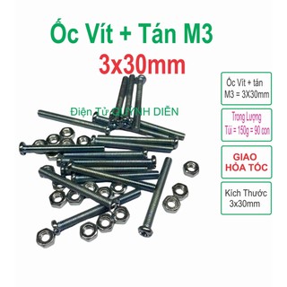 Ốc vít tán m3 3ly dài 3cm