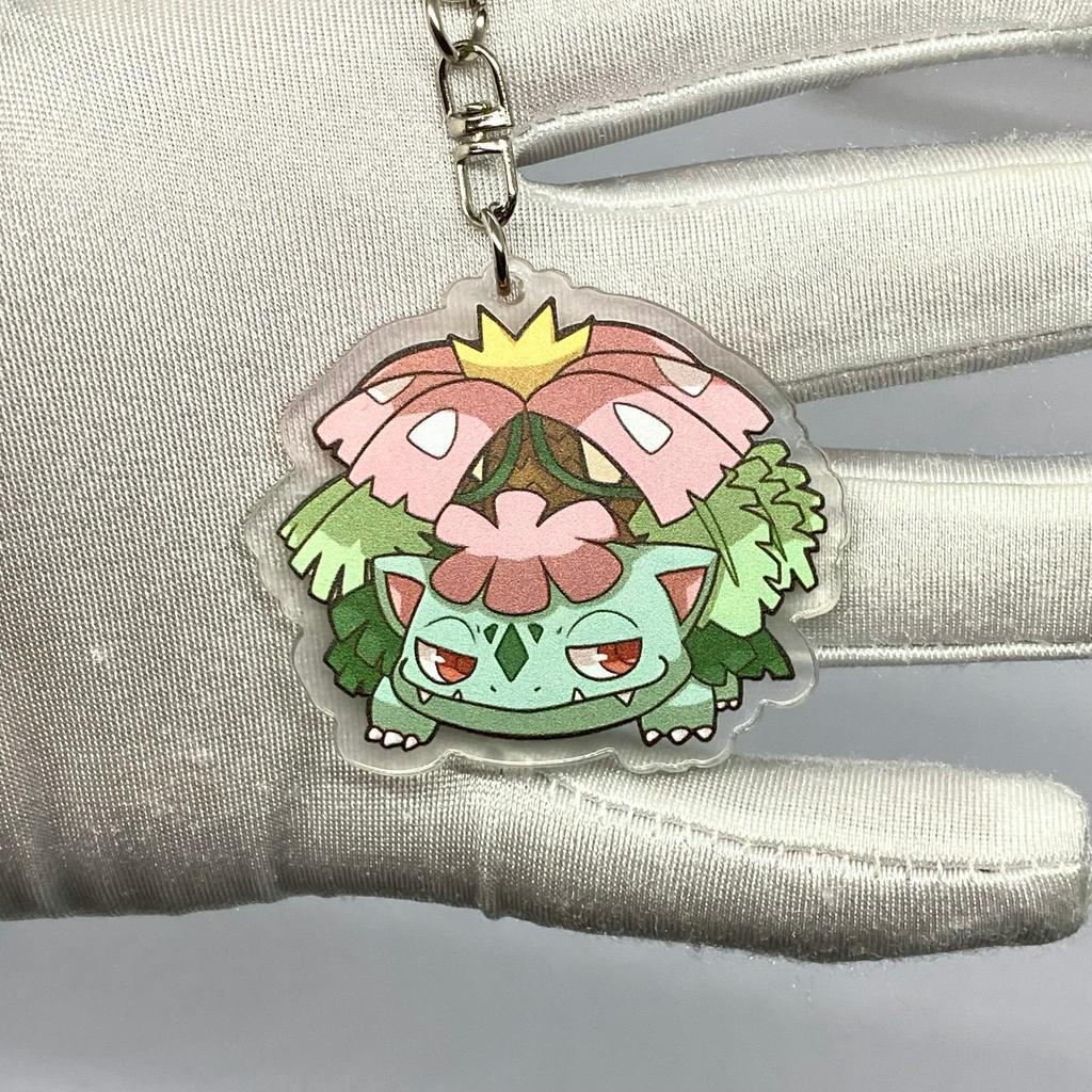 Móc khóa Pokemon Pikachu nhựa Acrylic hai mặt, in hình các nhân vật dễ thương Amine manga