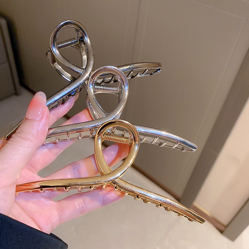 Kẹp Tóc Kim Loại Hình Thánh Giá Thời Trang Hàn Quốc 14cm