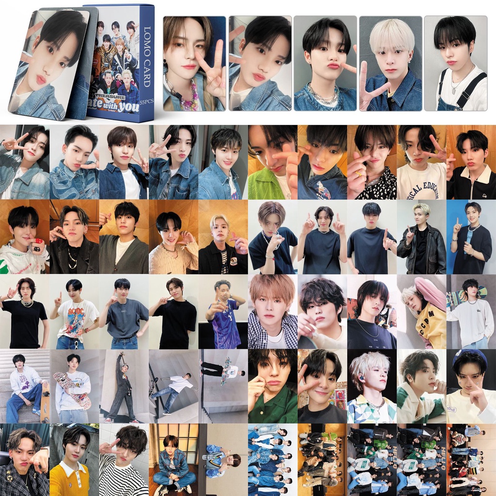 55pcs/box TREASURE Photocards Album Date With You Lomo Cards Kpop Postcards LETAOTAO2023