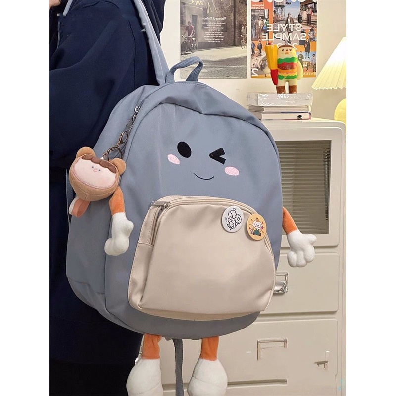 Ba Lô Mềm Mại In Họa Tiết Hoạt Hình Dễ Thương Phong Cách Nhật Bản Cho Nữ