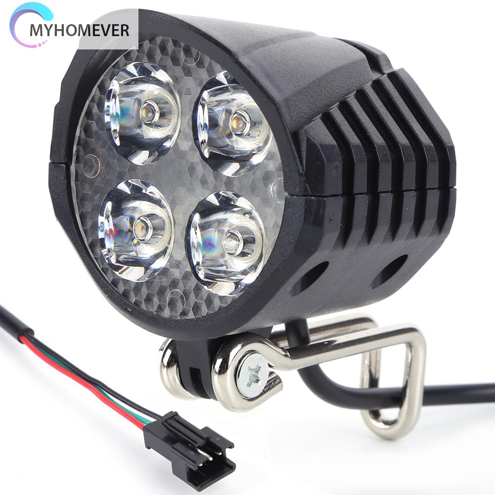 Đèn Pha LED 48V Kèm Còi Dành Cho Xe Đạp Điện