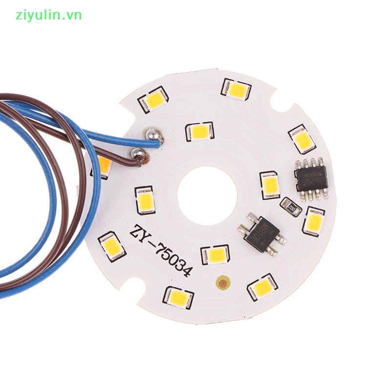 Ziyulin 2w 3w 6w ac 220v mặt dây chuyền hình tròn ánh sáng cải tạo bản vá lạnh ấm màu trắng hạt đèn cho bóng đèn không cần trình điều khiển chip led vn
