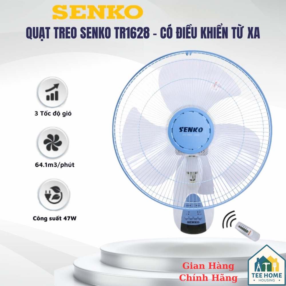 Quạt Treo SENKO TR1628 - Có Điều Khiển Từ Xa- Hàng Chuẩn Công Ty-Có Bảo Hành