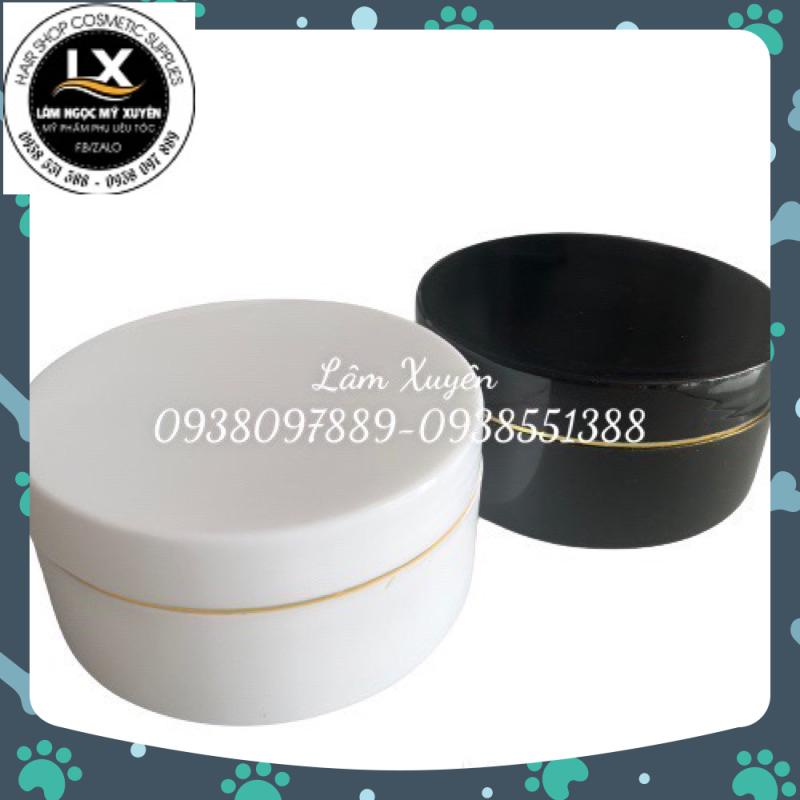 Hũ đựng kem trộn 200g màu trắng màu đen ✅GIÁ RẺ✅ đựng kem trộn body trắng da kèm nắp chụp phía bên trên đựng 200g kem🥰🥰🥰