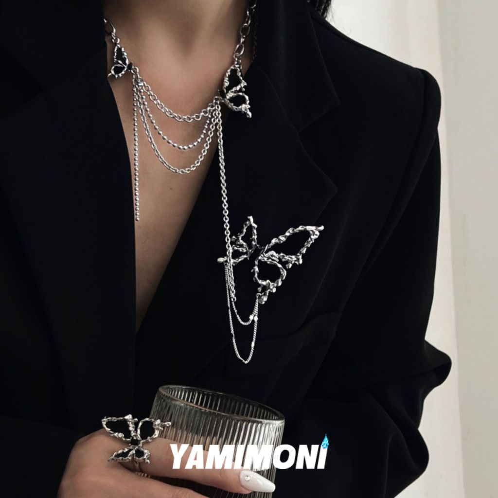 Ghim Cài Áo Hình Bướm Đen Phong Cách Hip Hop Thời Trang Cho Nam Và Nữ