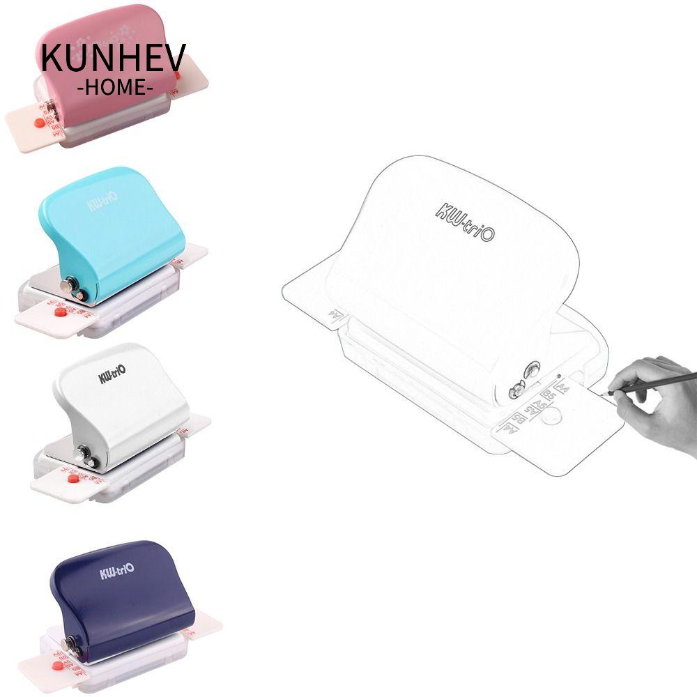 KUNHEV Dụng Cụ Bấm Lỗ Giấy Mini Cầm Tay Bằng Kim Loại Tiện Dụng Cho Học Sinh DIY