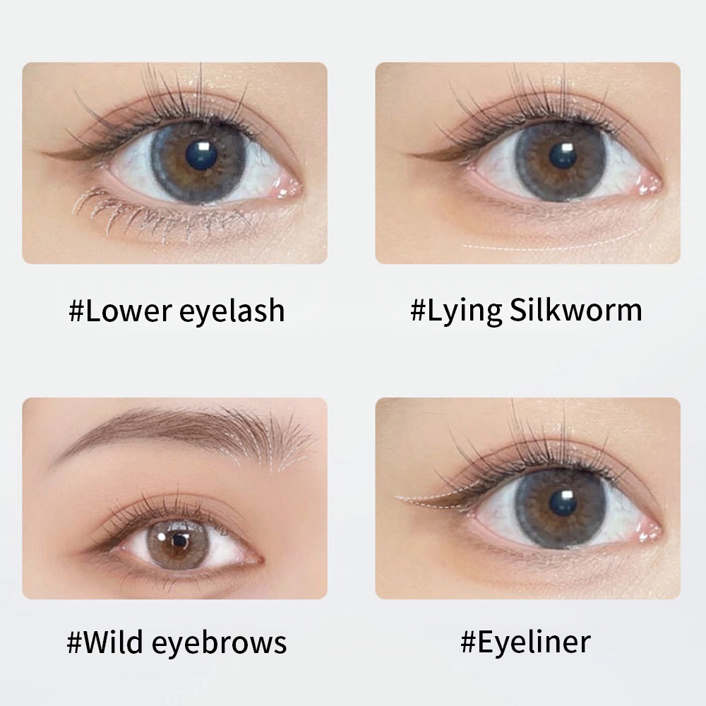 Double forked tip lower lash pen / ultra-thin 2 fork tip liquid eyeliner / waterproof eye brow lying silkworm contour makeup