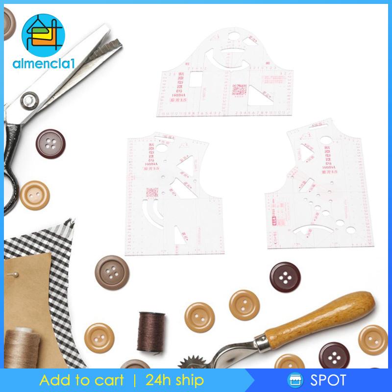 Bộ 3 Thước Đo Tỉ Lệ 1: 5 Chuyên Dụng Cho May Vá