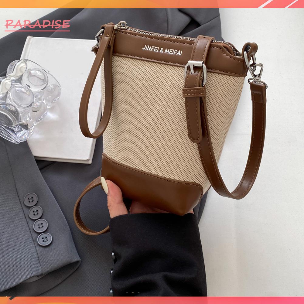 Túi Xách Bucket 1.vn Có Khóa Kéo Màu Sắc Retro Dành Cho Nữ