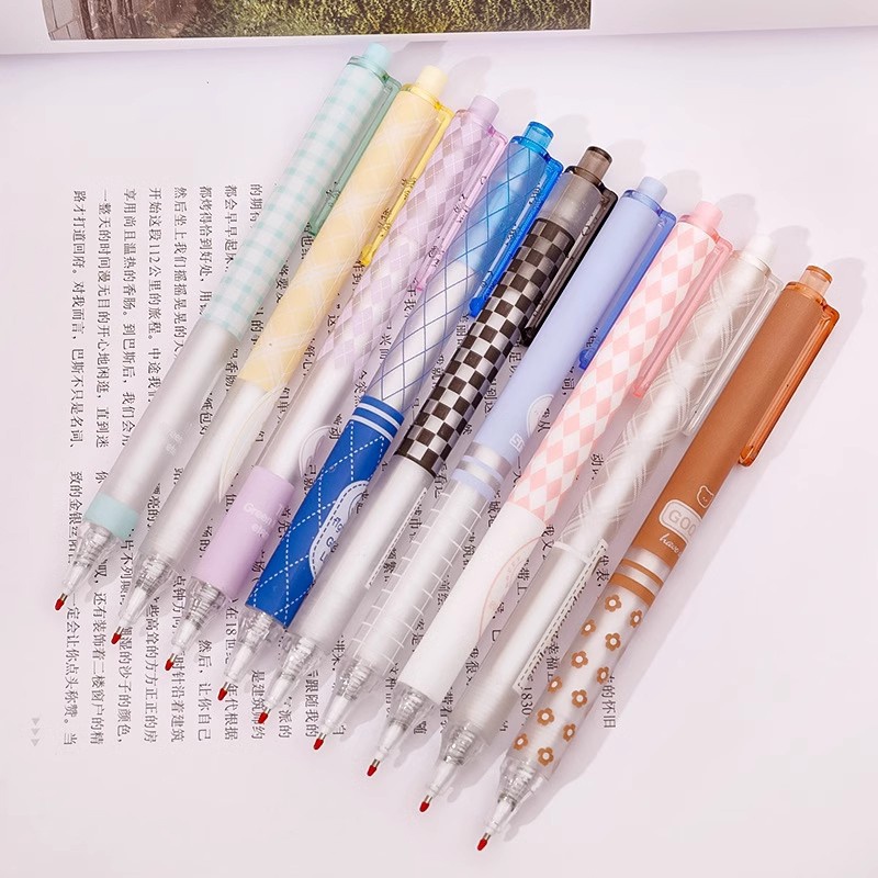 1set / 6pcs bút đẩy dễ thương 0.5mm bút ký sinh viên để bàn văn phòng phẩm cung cấp quà tặng