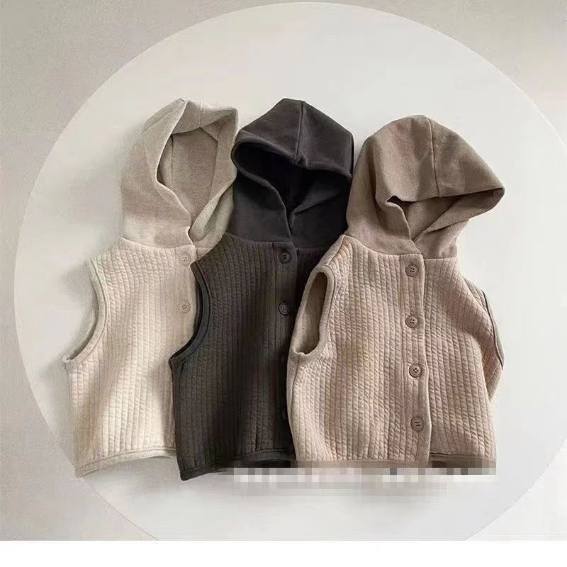 Áo Hoodie Không Tay Phong Cách Hàn Quốc Thời Trang Xuân Thu Dành Cho Bé