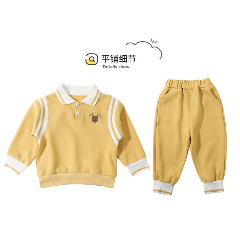 Bộ Áo Sơ Mi Dài Tay Kèm Quần Dài Phong Cách Phương Tây Thời Trang Xuân Thu Cho Bé Gái 90-140CM