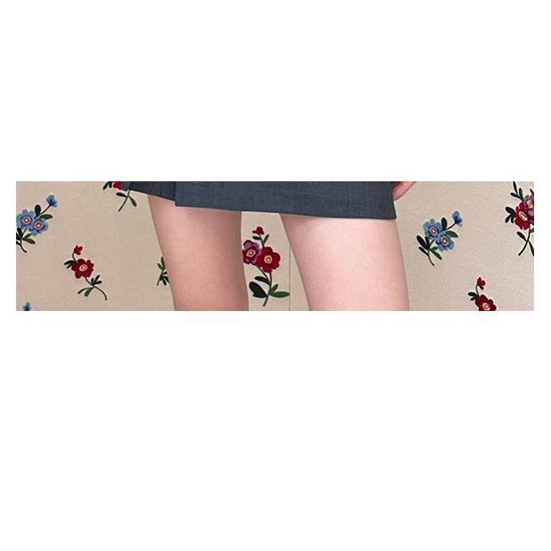 Set Áo Trễ Vai + Chân Váy Màu Xám Đính Nơ Thời Trang Mùa Hè Phong Cách Phương Tây Cho Nữ