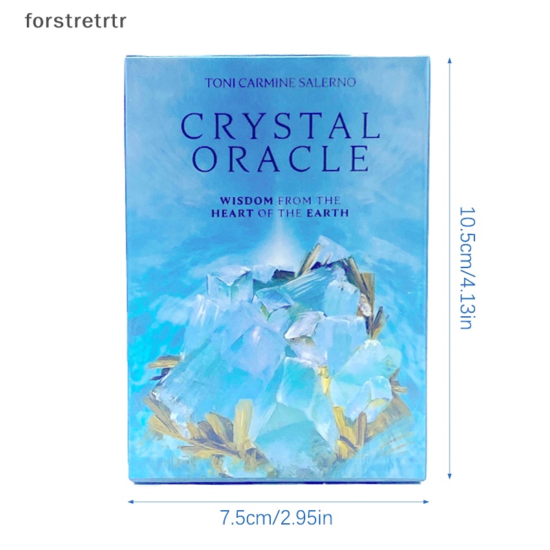 Forstretrtr crystal oracle card tarot lời tiên tri số phận bói toán bộ bài gia đình ban tiệc trò chơi người mới bắt đầu bài bói bài trò chơi en