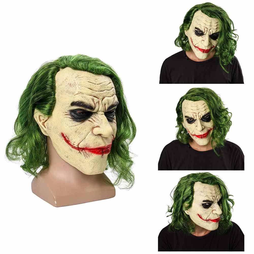 Batman Jack Halloween Mask Green Hair Yellow Face Jack Halloween Horror Joker Mask