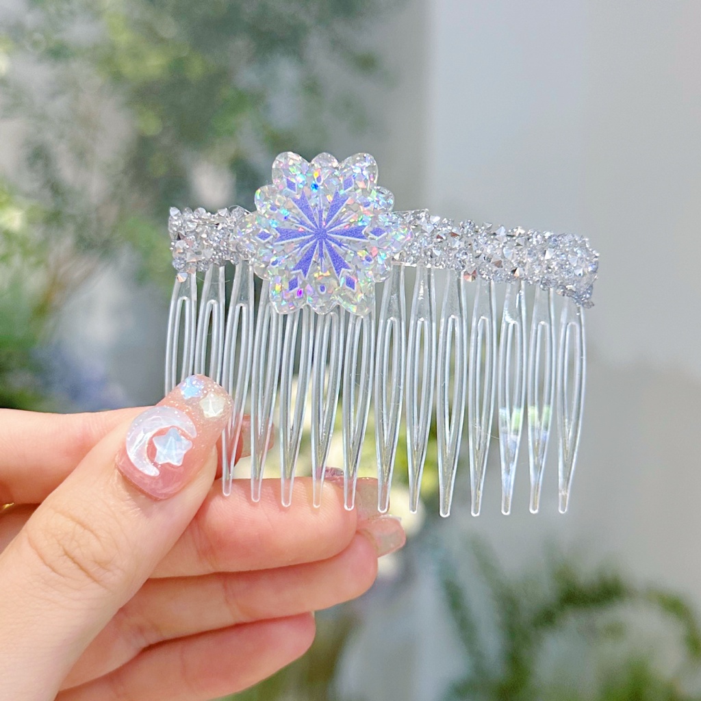 Kẹp Tóc Đính Đá Họa Tiết Hoạt Hình Frozen Xinh Xắn Cho Bé Gái 2023