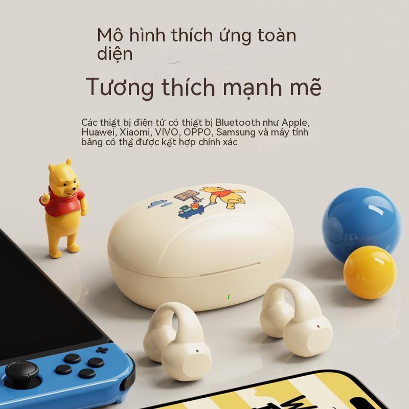 Tai Nghe Bluetooth Không Dây Không Vào Tai Kẹp Tai Thể Thao Giảm Tiếng Ồn, Giá Trị Ngoại Hình Cao, Thời Lượng Pin Dài