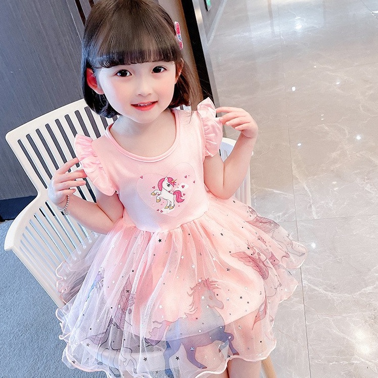 Esct tám cô gái váy mới váy đông lạnh váy công chúa trẻ em cotton sequins disney dress trẻ em cô gái quần áo thời trang