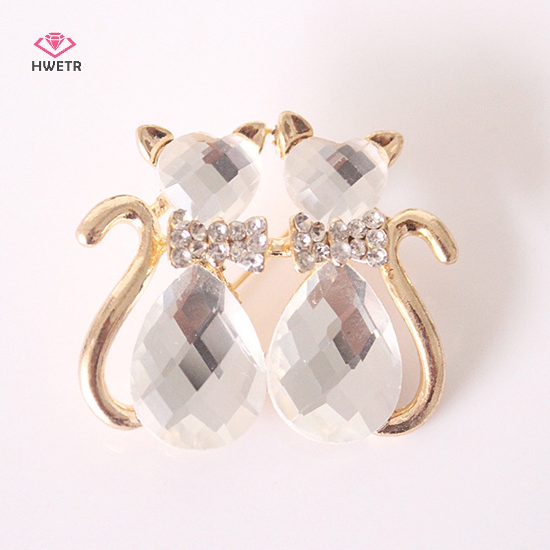 Ghim cài áo HWETR đính đá pha lê kiểu hoa dành cho nữ