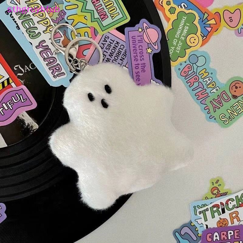 Sthb funny white ghost keychain túi đi học mặt dây chuyền búp bê dễ thương túi sang trọng treo phụ kiện búp bê sáng tạo móc khóa quà tặng trẻ em vn