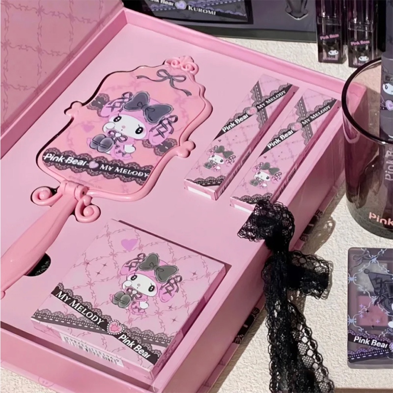 Hộp Quà Tặng Son Môi mini Kuromi Màu Hồng Xinh Xắn