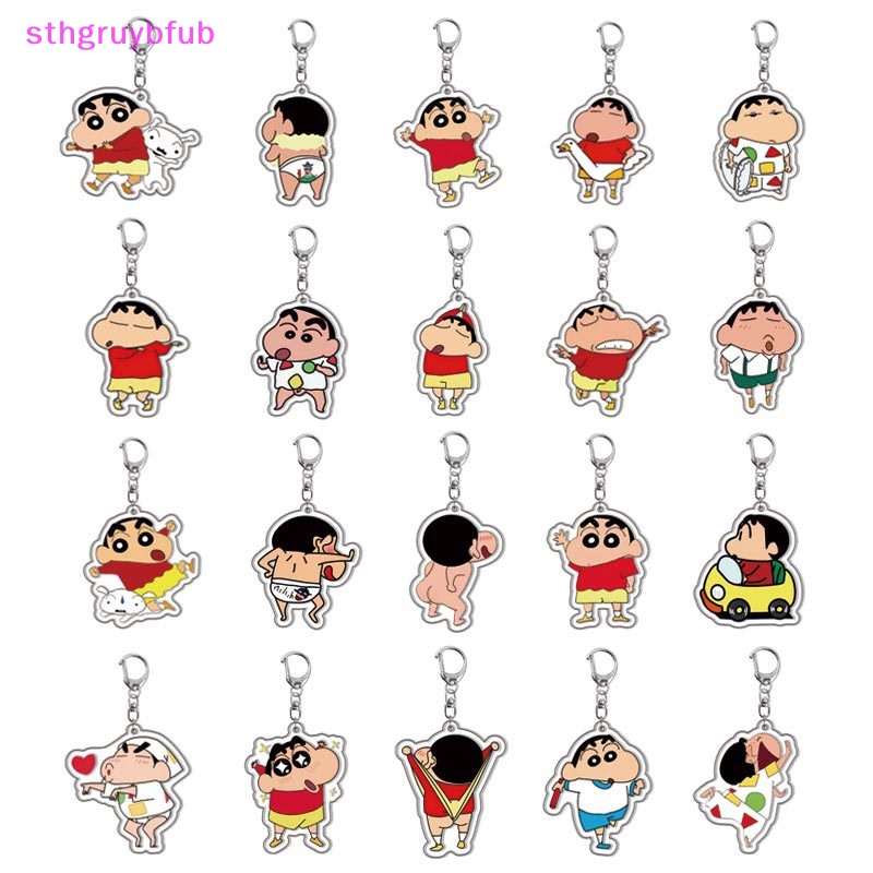 Sthb kawaii anime crayon shin-chan keychain phụ kiện đồ chơi phim hoạt hình túi dễ thương mặt dây chuyền ba lô đồ trang trí acrylic móc chìa khóa đồ chơi trẻ em vn