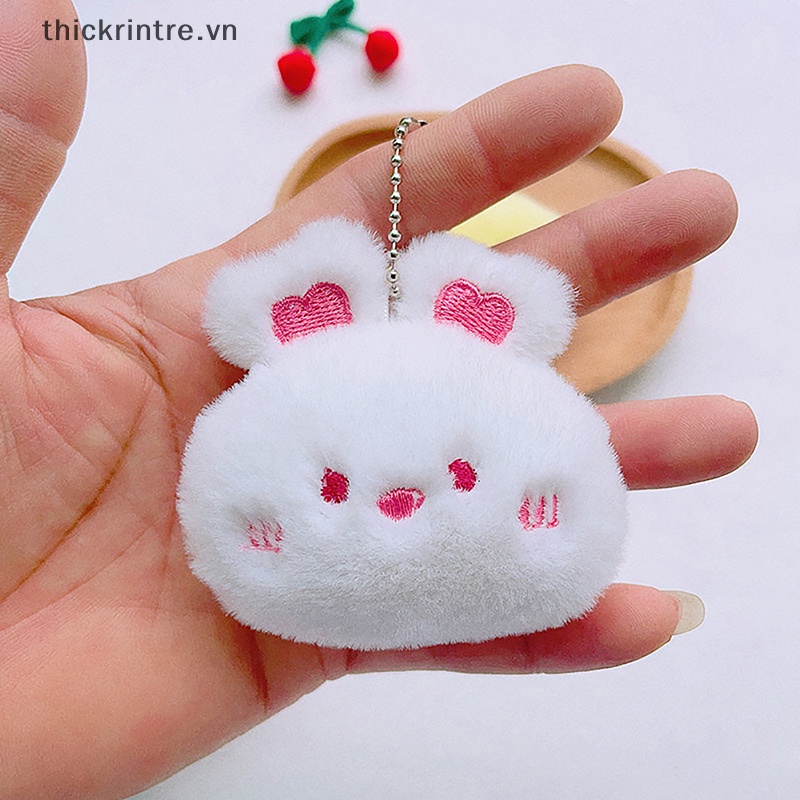 Thi phim hoạt hình nhồi bông chìa khóa sang trọng mềm mại dễ thương dòng động vật thỏ ếch búp bê móc khóa ba lô mặt dây chuyền đồ trang trí cô gái quà tặng vn
